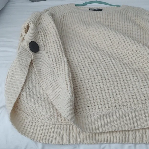 Cream Sweater with Button Accents - Picture 7 of 7